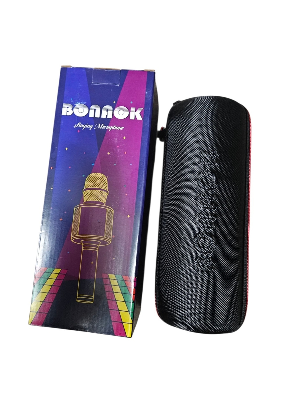 Black Wireless Bluetooth Karaoke Microphone with Built-in Speaker - Picture 8 of 9